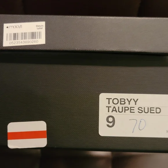 Steve Madden "Tobyy" Taupe Suede Booties 9 - Picture 3 of 5